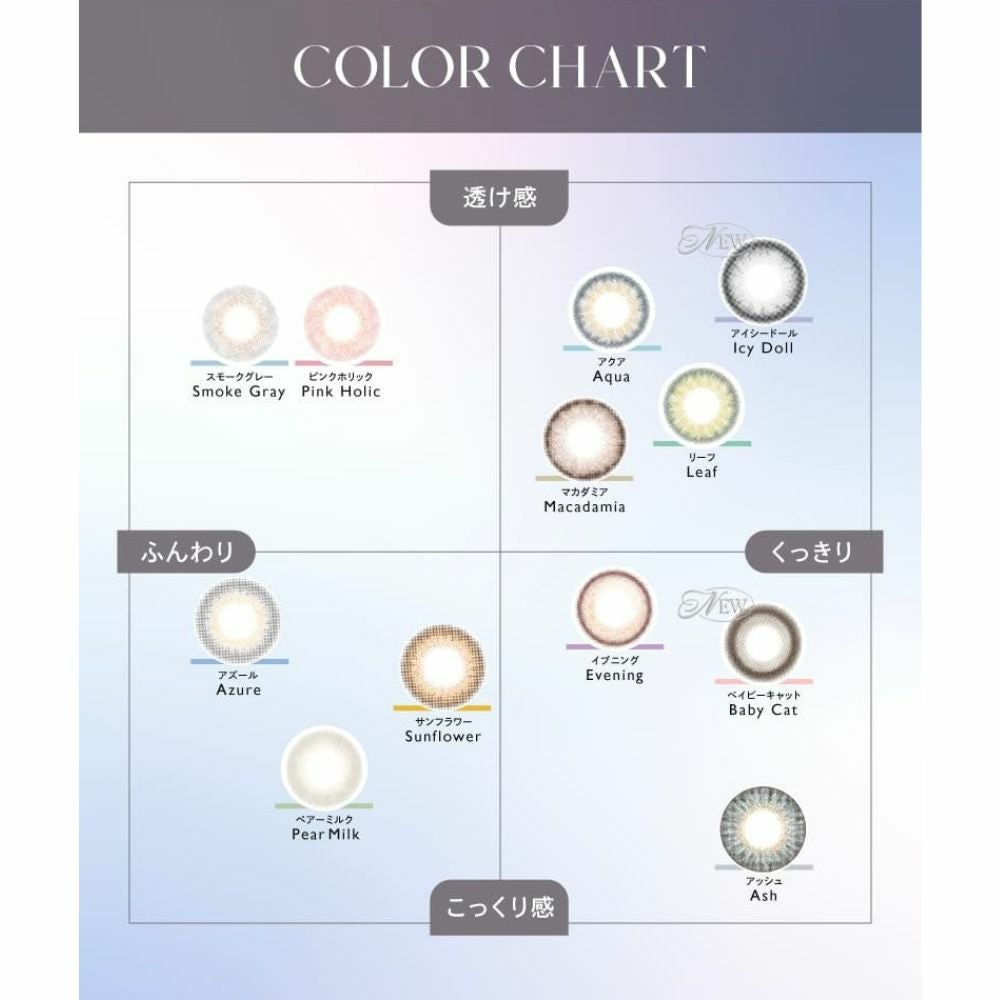 クルーム アクア カラーチャート