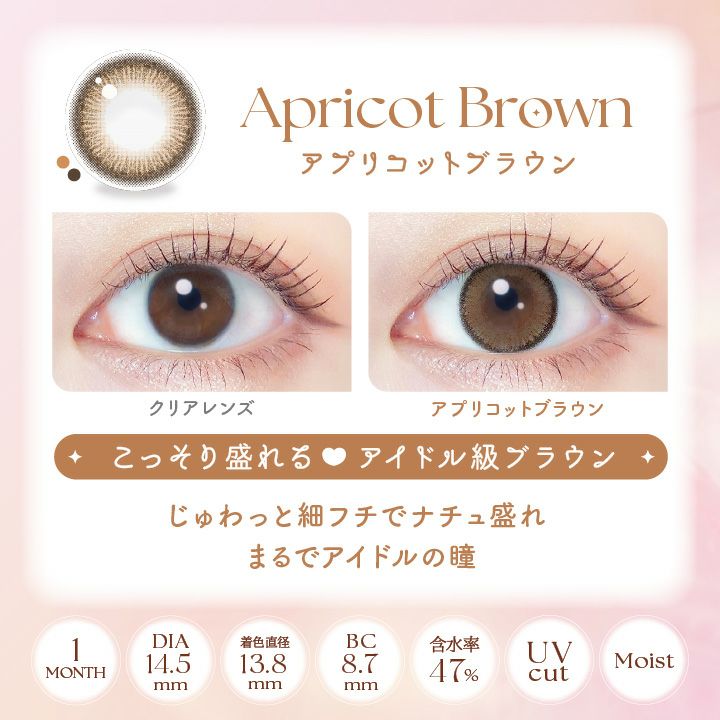 1month] アプリコットブラウン エバーカラー| カラコン通販 LILY ANNA