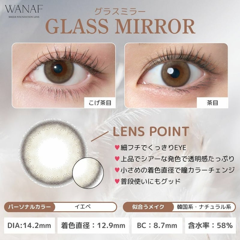  ワナフ (WANAF) カラコン - キムミンジュ [1day] ワナフ グラスミラー レンズポイント