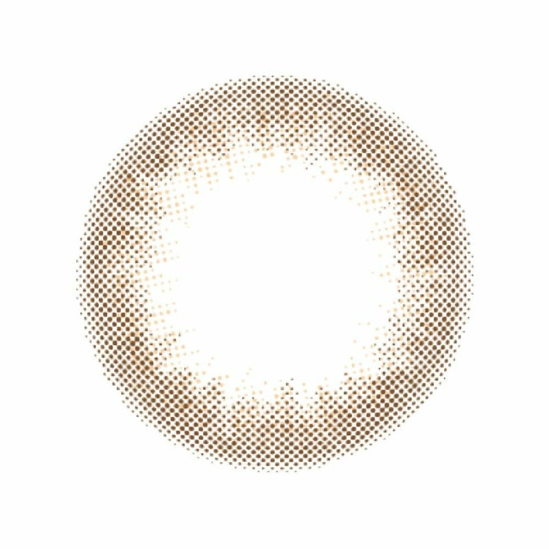 ルミアコンフォート2ウィークサークル カラコン 森絵梨佳 パフブラウン レンズ画像