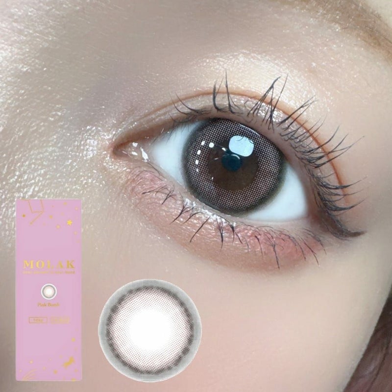 ワンデー　ピンクボム　装用画像