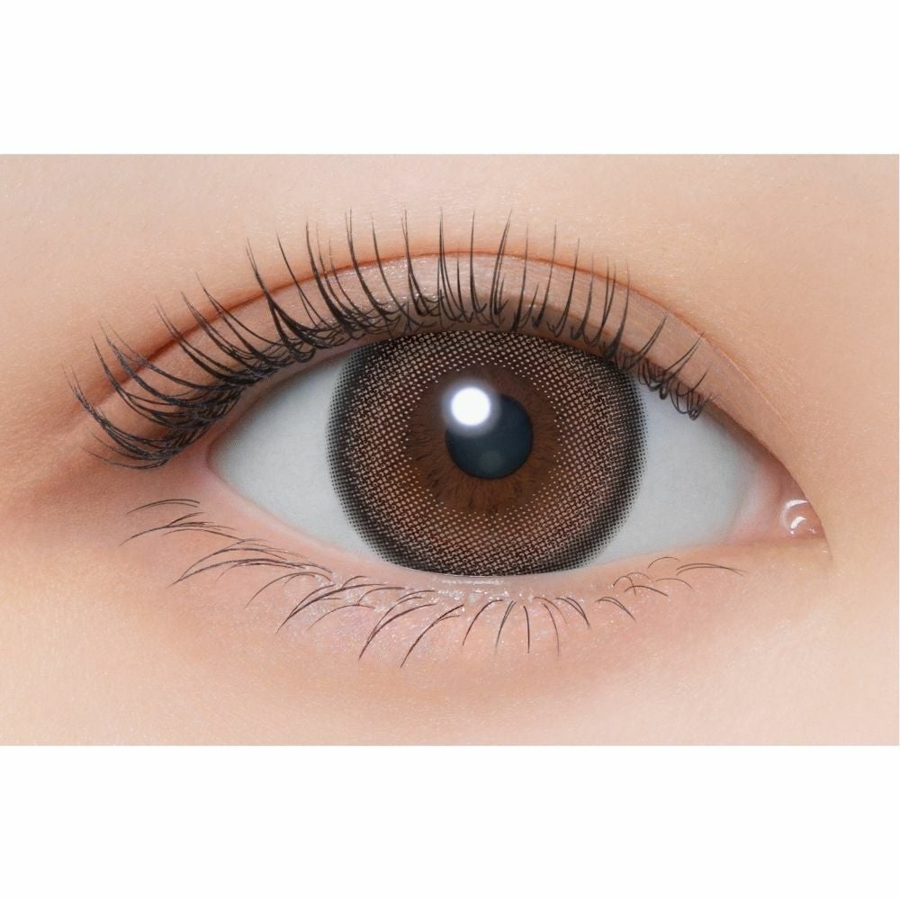  メロール(melloew) カラコン - 「めるる」こと生見愛瑠イメージモデル [1day] メロール モカパウダー 装用画像