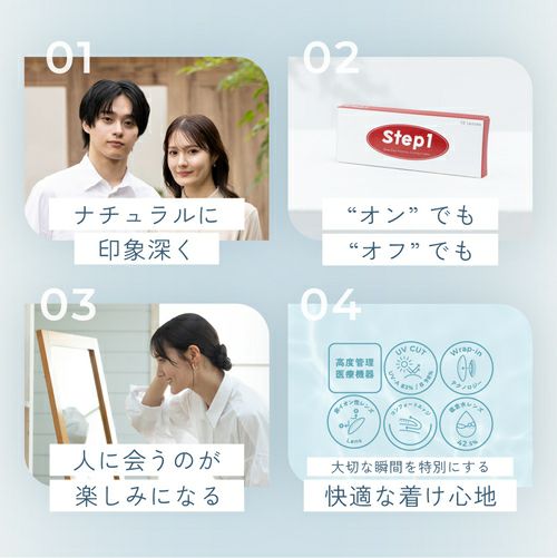 ステップワン(Step1) カラコン [1day] ステップワン ザ・ブラック レンズポイント