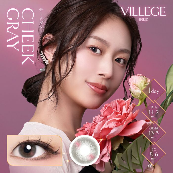 1day] チークグレー ヴィレジェ| カラコン通販（送料無料） LILY ANNA