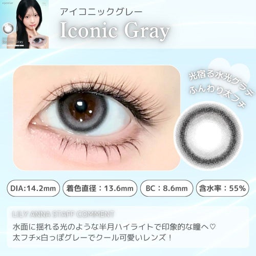 アイスター (eyestar) カラコン  [1day] アイスター アイコニックグレー