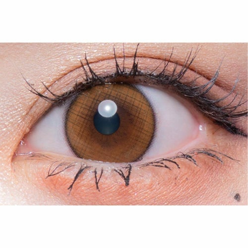 フルーリー　ワッフルチェックブラウン　装用画像