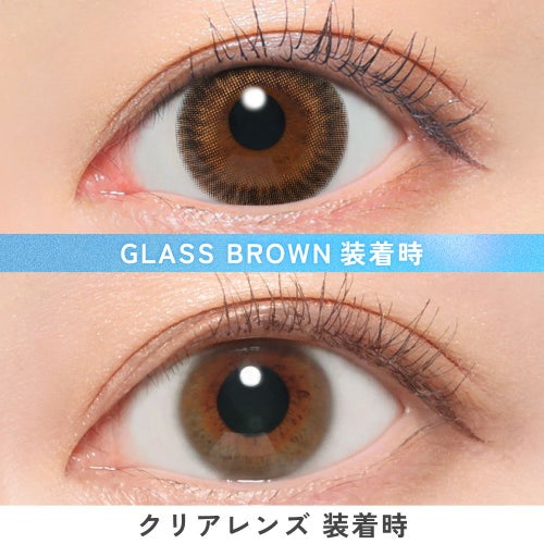 キャンマジ　1day　グラスブラウン　装用比較