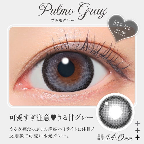  [1day] シークレットキャンディーマジック プルモグレー　装用画像