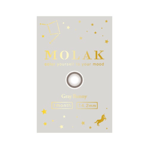 モラク(MOLAK) カラコン - 宮脇咲モラク(M良　[1month] モラク グレーバニー　パッケージ