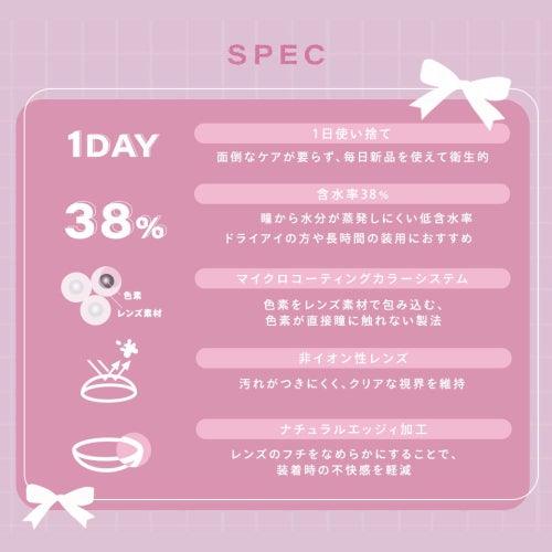 シャルトン （Charton） カラコン　[1day] シャルトン ミルクチーズケーキ　レンズスペック