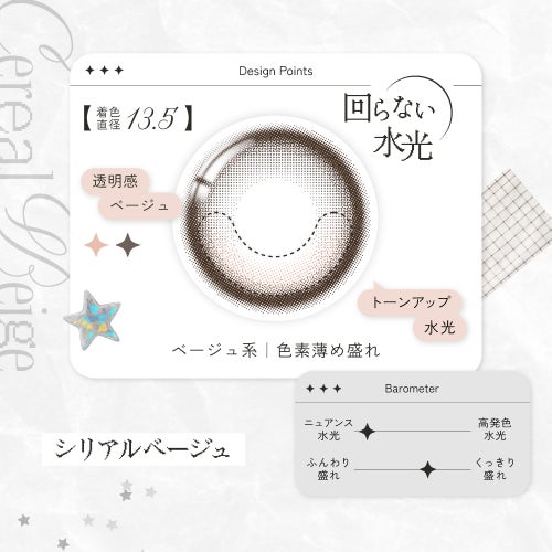 リアリア(RIARIA) カラコン - 米澤りあ  [1day] リアリア シリアルベージュ　裸眼比較