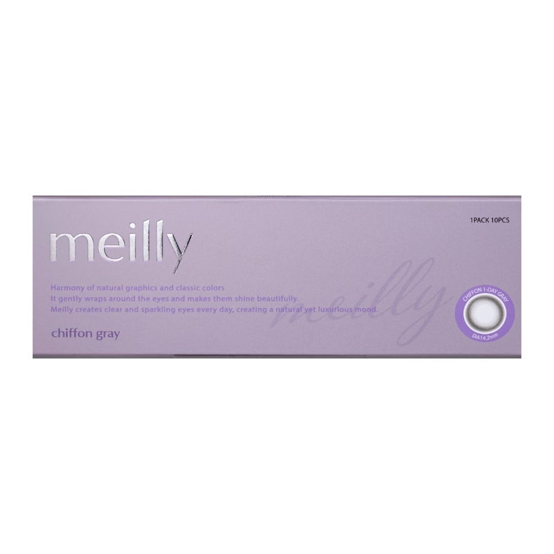 メイリー (meilly) カラコン - 森香澄 [1day] メイリー シフォングレー　パッケージ