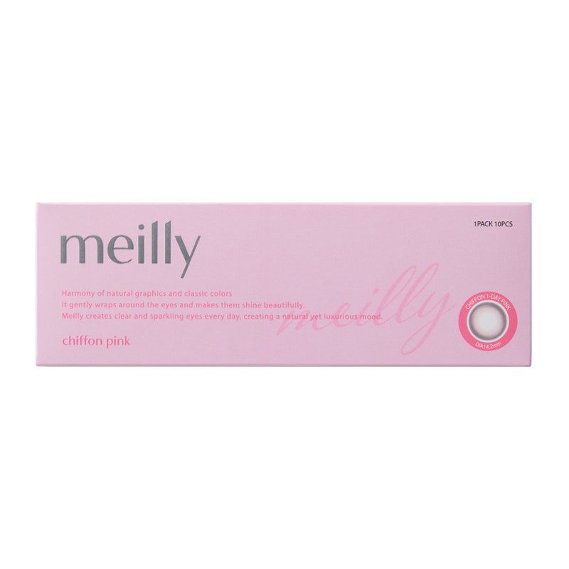 メイリー (meilly) カラコン - 森香澄  [1day] メイリー シフォンピンク　パッケージ